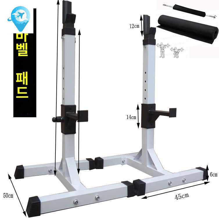 헬스 벤치프레스 바벨랙 랙 분리형 스쿼트랙 프레스 거치대 - 상세 이미지 2