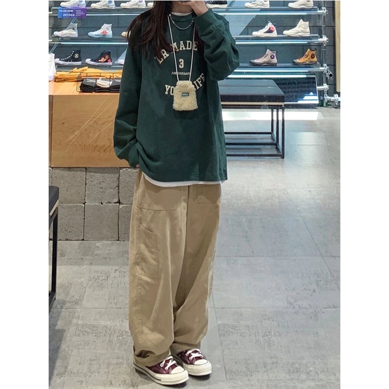 수지 베이지 바지 팬츠 인스타그램 와이드 밴딩 의상 옷 패션 - 메인 이미지