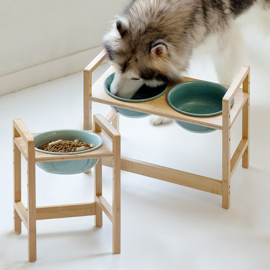 대형견밥그릇 강아지밥그릇 높이 물그릇 식기 식탁 세트 중형견