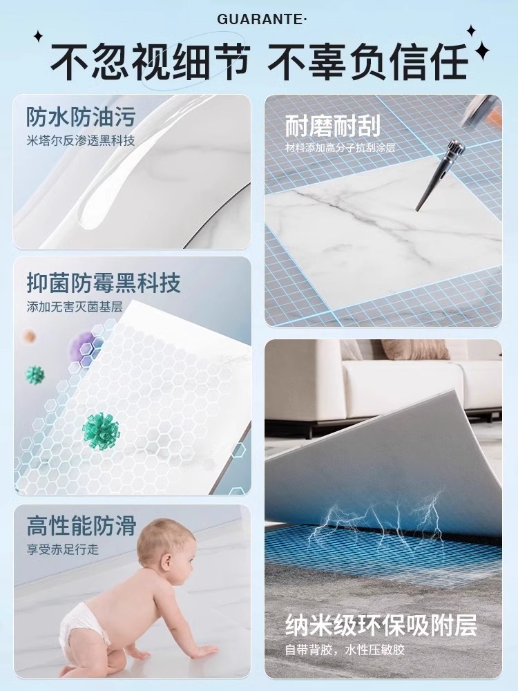 접착장판 바닥 시멘트 바닥재 리폼 표준 60cmX60cm - 상세 이미지 3