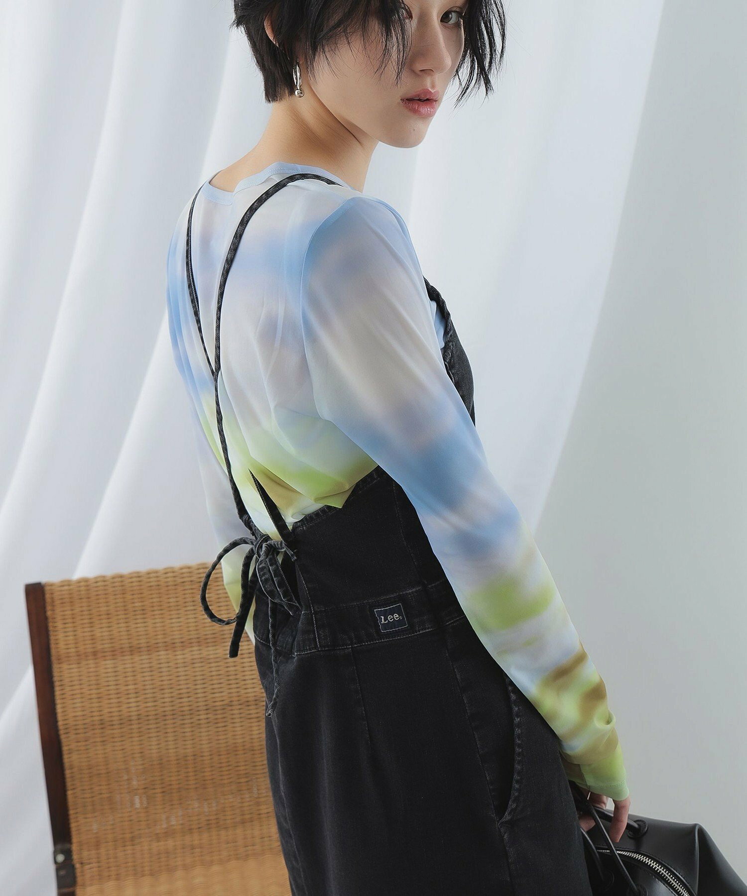LEE 리 x 레이 빔즈 RAY BEAMS 아메스리 롱 원피스 블랙 이미지 8