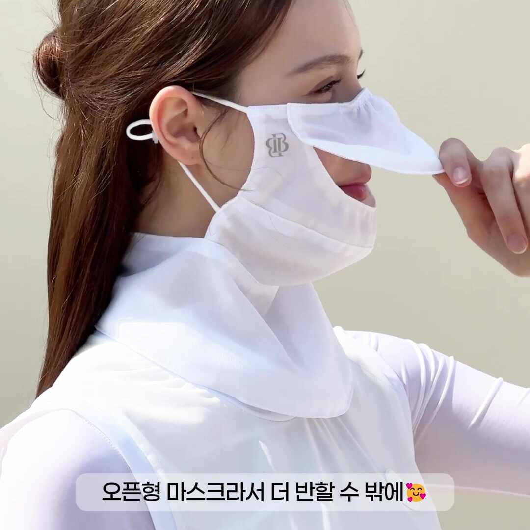 베일리화이트 골프 마스크 자외선차단 얼굴 햇빛가리개 여름 안면 쿨 자전거 등산