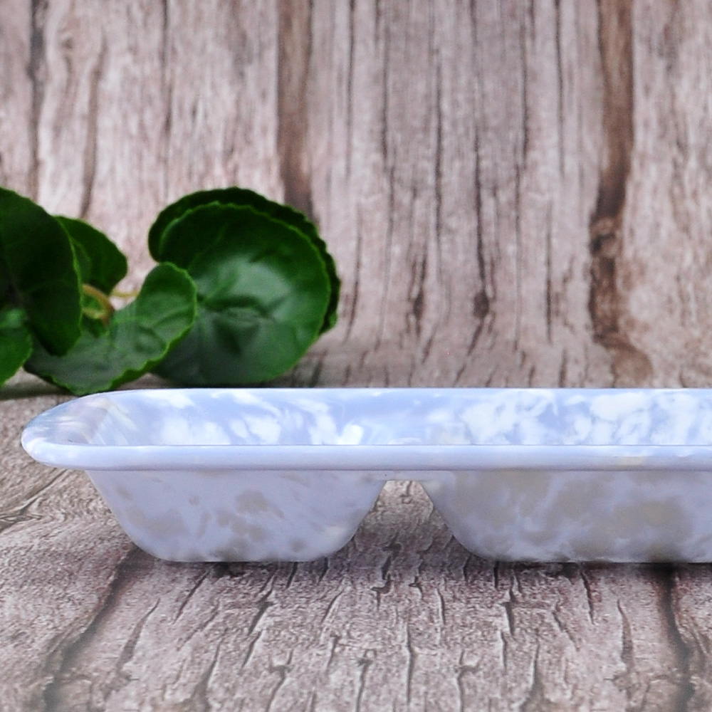 블루마블 옛날 멜라민 앞 접시 분식집 떡볶이 중국집 식기 그릇 15.2cm, 반찬접시 2구 - 상세 이미지 2