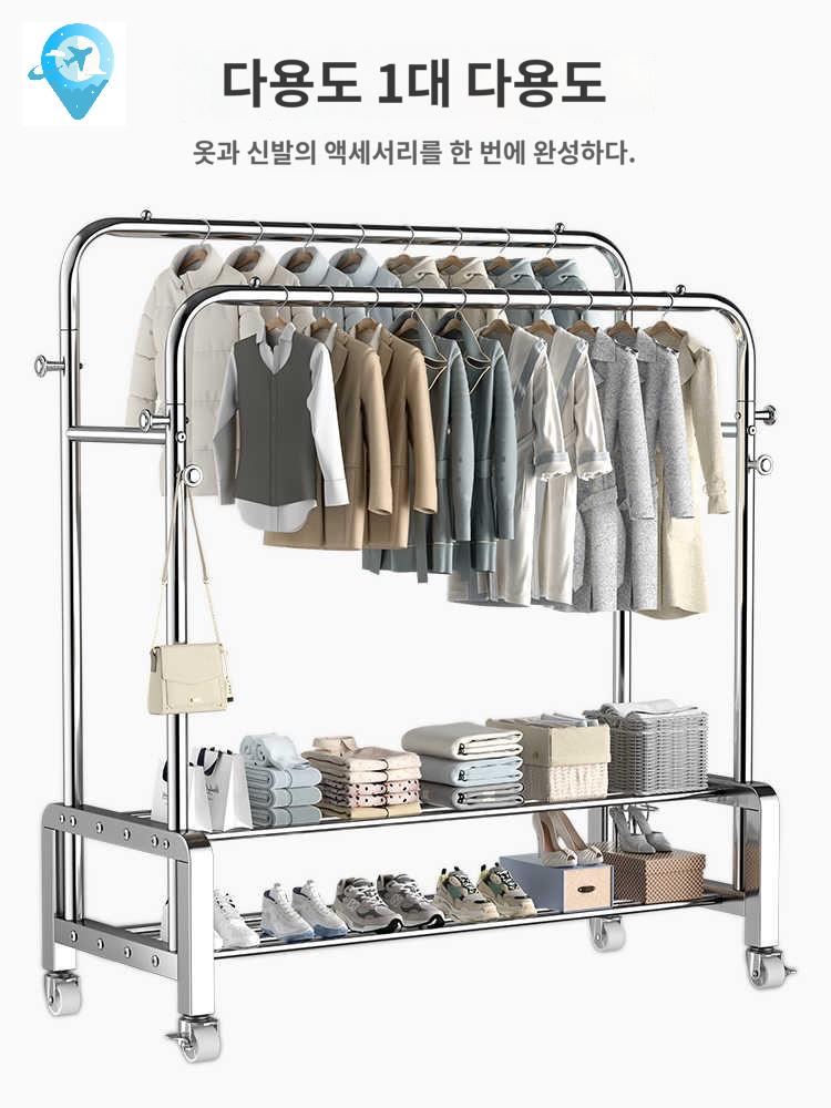 단선반 옷가게 이동식행거 철제 스탠드옷걸이 - 상세 이미지 5