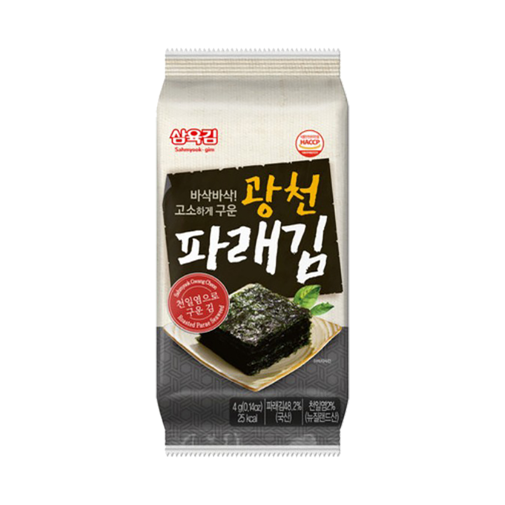 삼육김 광천 파래 도시락김 16단 4g 16봉 8팩 : 모두-스토어
