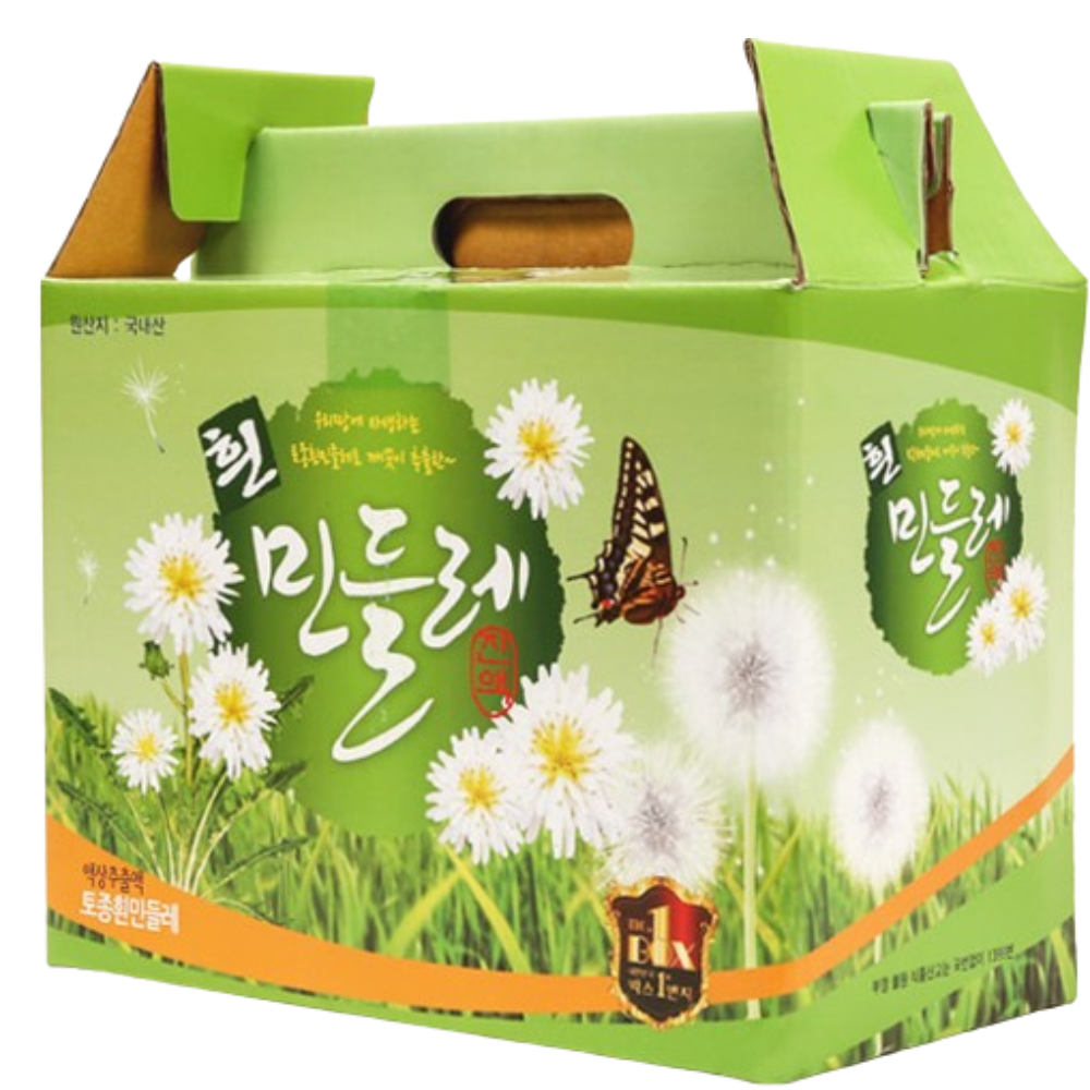 엄마애손 흰 하얀 민들레 즙 100% 100ml 60포 토종 액기스 진액 포공영 효능 - 상품 이미지