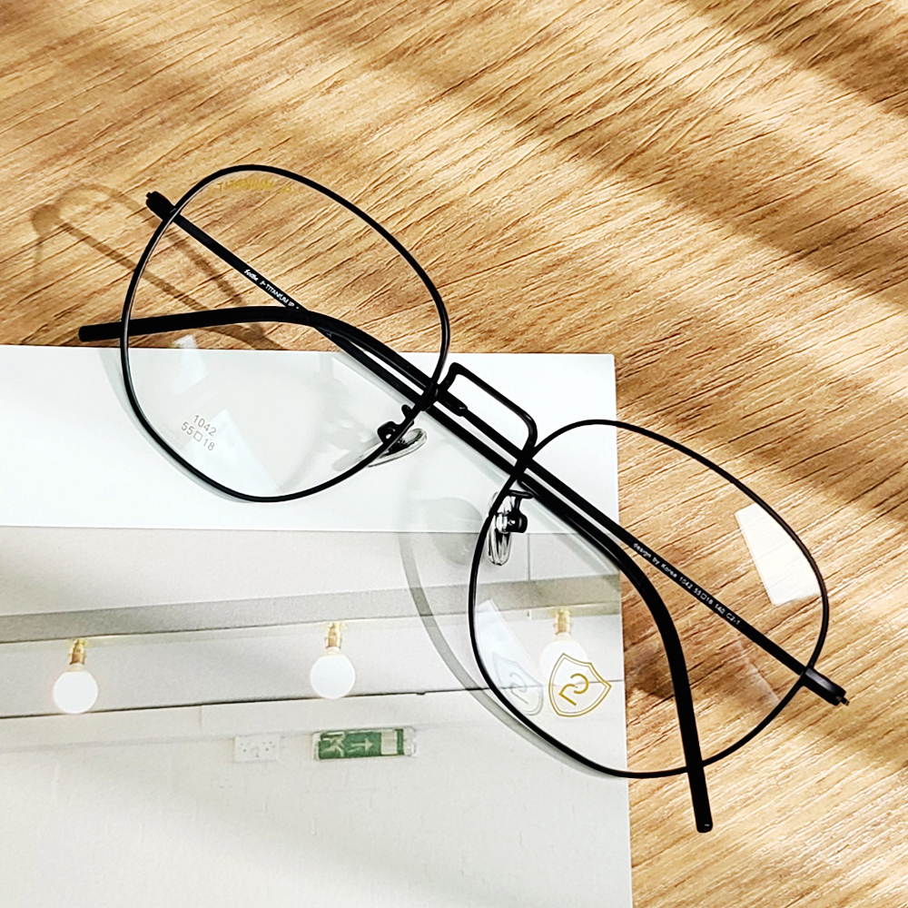 빅 오버사이즈 사각 레트로 남자 여자 티타늄 안경테