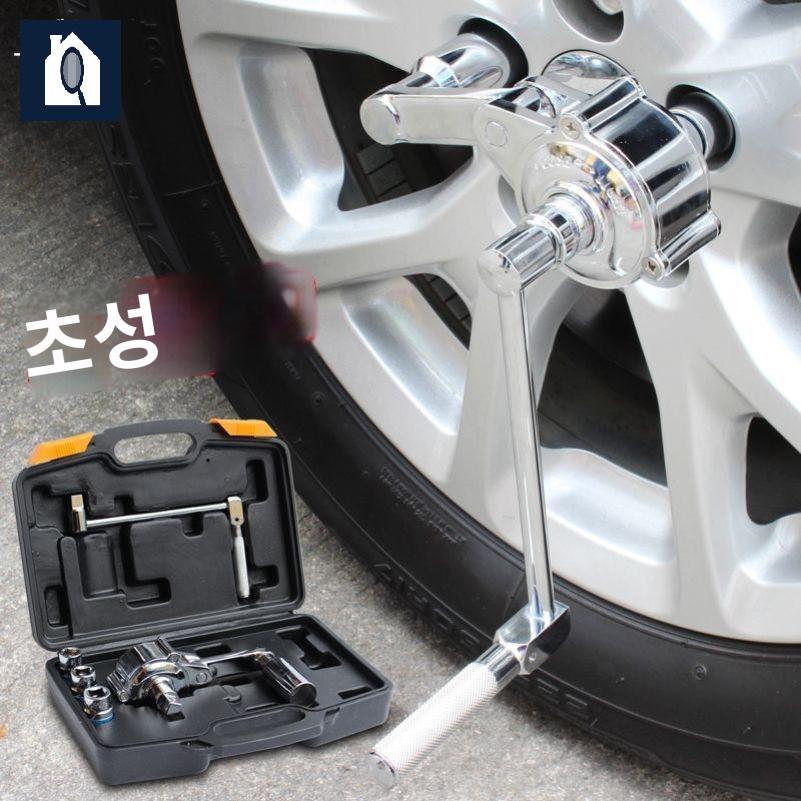 라켓 수리 조립 수동 육각 휠 자동차 스패너 푸는 볼트 타이어렌치 - 상품 이미지