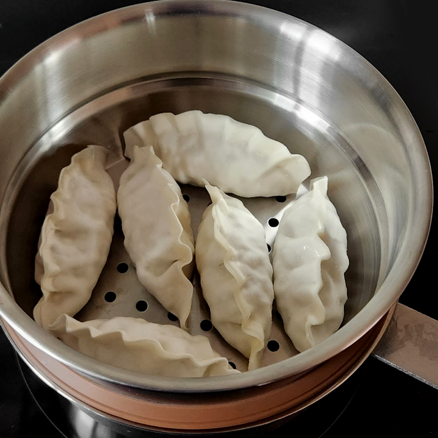 에비히슈테른 레카 우드핸들 스텐 통삼중 만두 떡 찜기 찜솥 미니 찜냄비 16양수