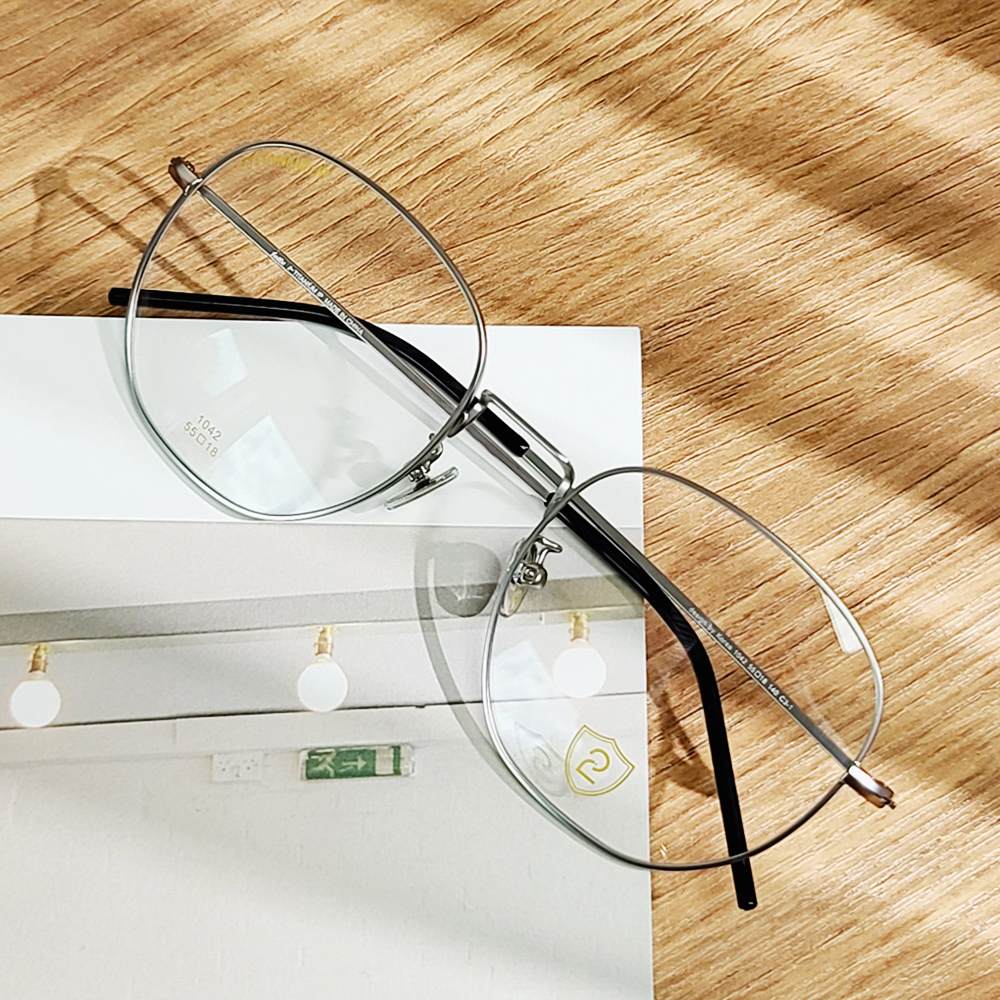 빅 오버사이즈 사각 레트로 남자 여자 티타늄 안경테