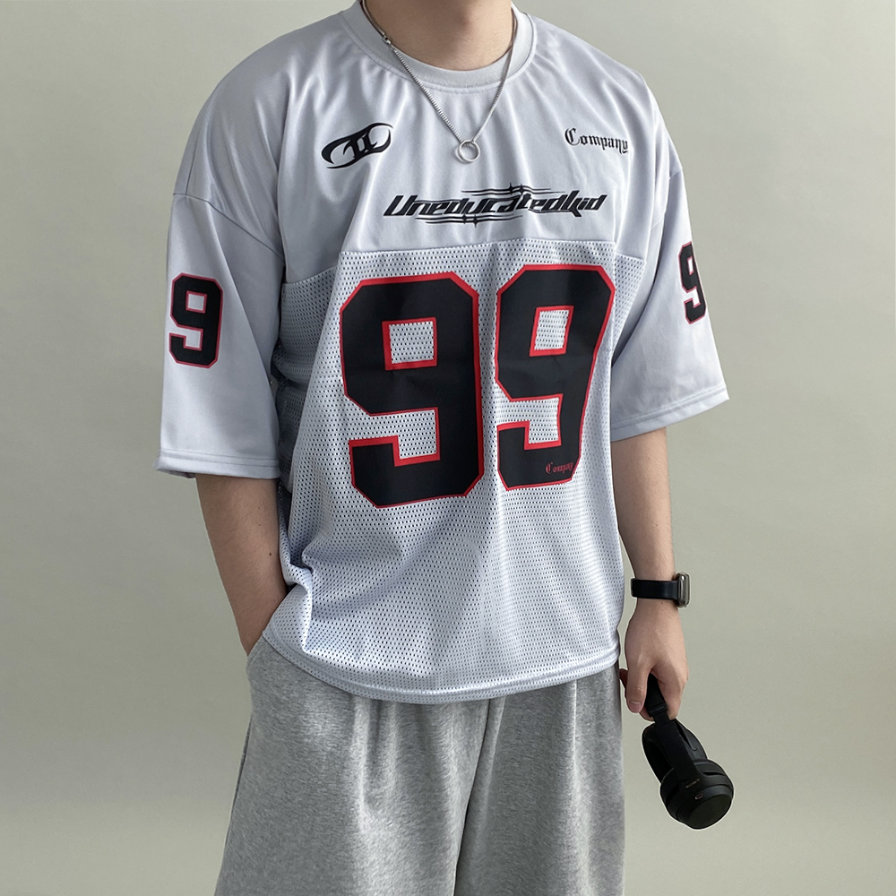 1+1 블록코어반팔 럭비져지 럭비티 짐웨어오버핏 헬창옷 이미지 6