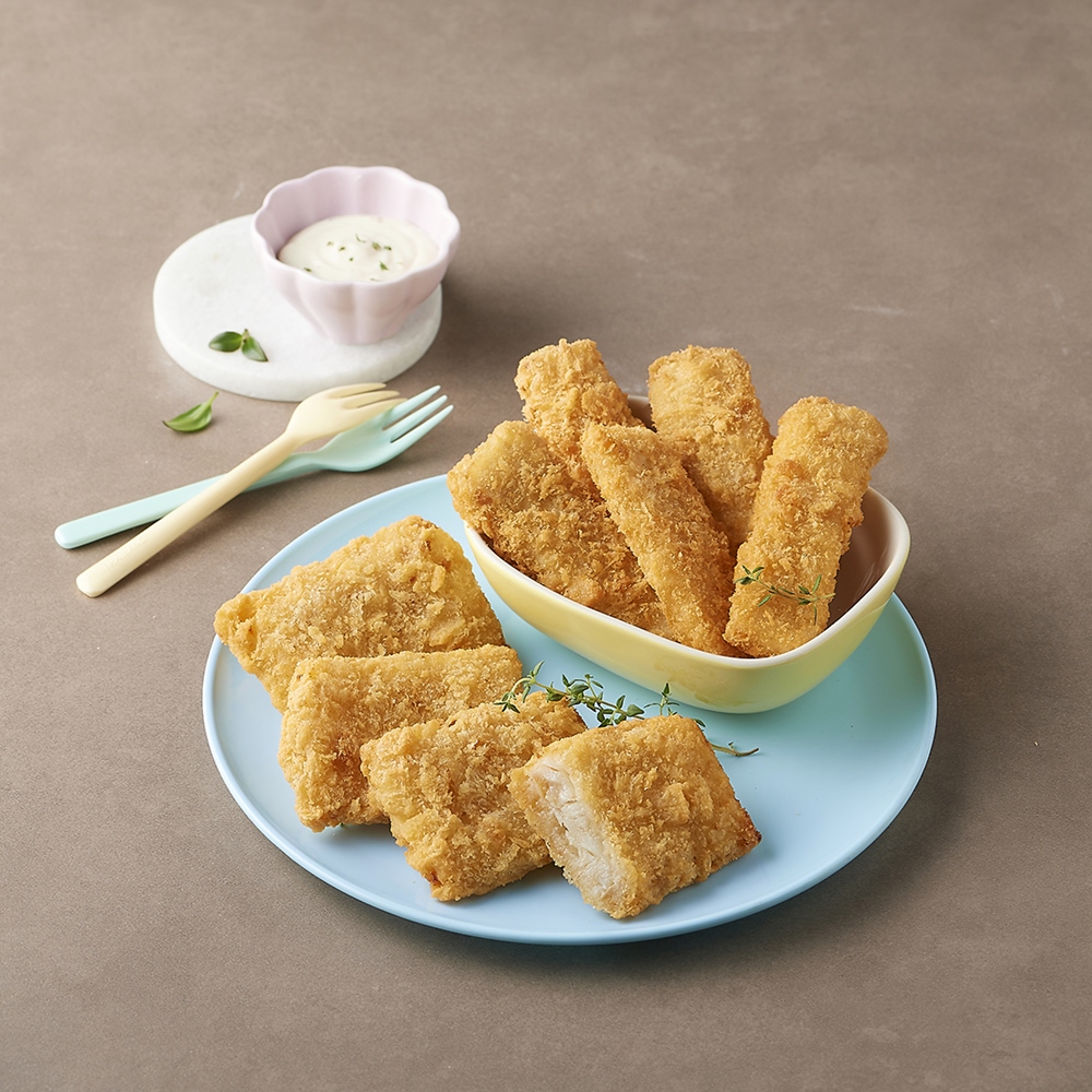 [소스증정]깐깐 피쉬핑거 유탕 생선까스 에어프라이어 1kg 대용량 - 상품 이미지