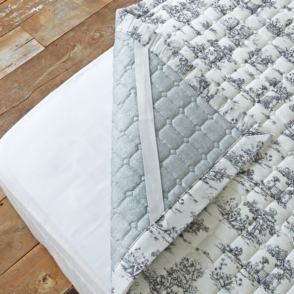 클로이 명화 모달 100 먼지없는 미끄럼방지 고정밴드 사계절 침대패드 Q