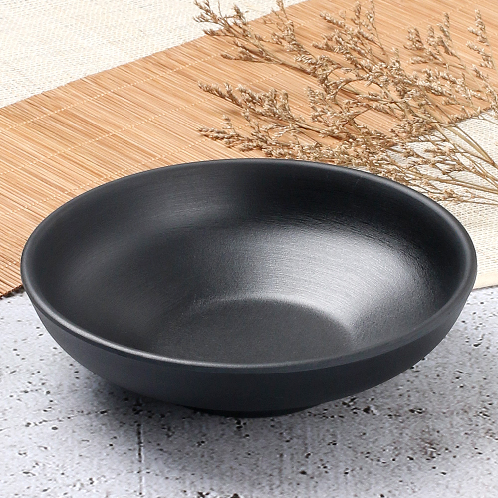 메탈 멜라민 그릇 원형 접시 앞 반찬 식당 업소용 식기 14.8cm, 한식앞접시 - 상품 이미지
