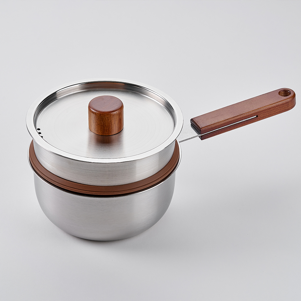 에비히슈테른 레카 우드핸들 스텐 통삼중 만두 떡 찜기 찜솥 미니 찜냄비 16양수