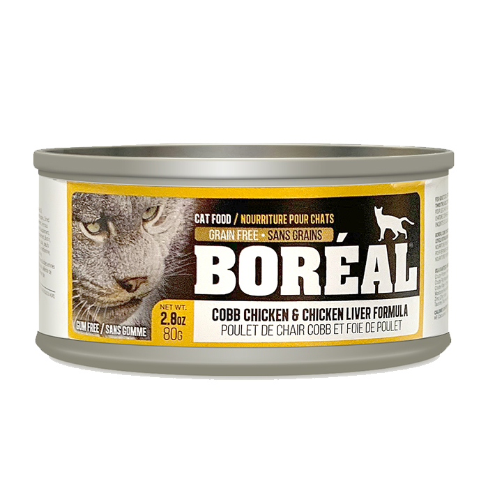 보레알 캣 그레인프리 80g 치킨&치킨간 고양이주식캔 제품 이미지