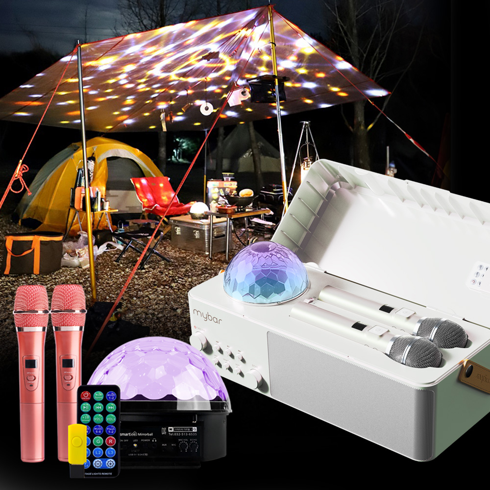 마이바 블루투스 무선 마이크 스피커 휴대용 미니 듀얼 노래방 블루투스마이크