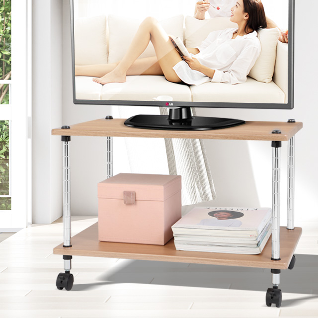 거실장 TV장식장 받침대 다이 테이블 TV장 미니 안방 2단 - 상품 이미지