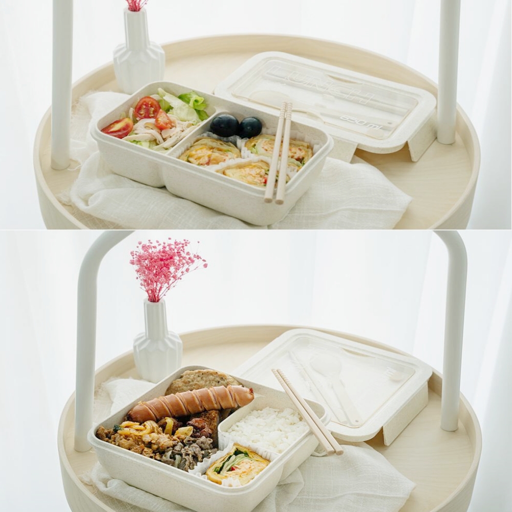 샐러드도시락통 수능 실리콘 도시락 남편도시락 친환경 비건 수저세트 - 상세 이미지 2