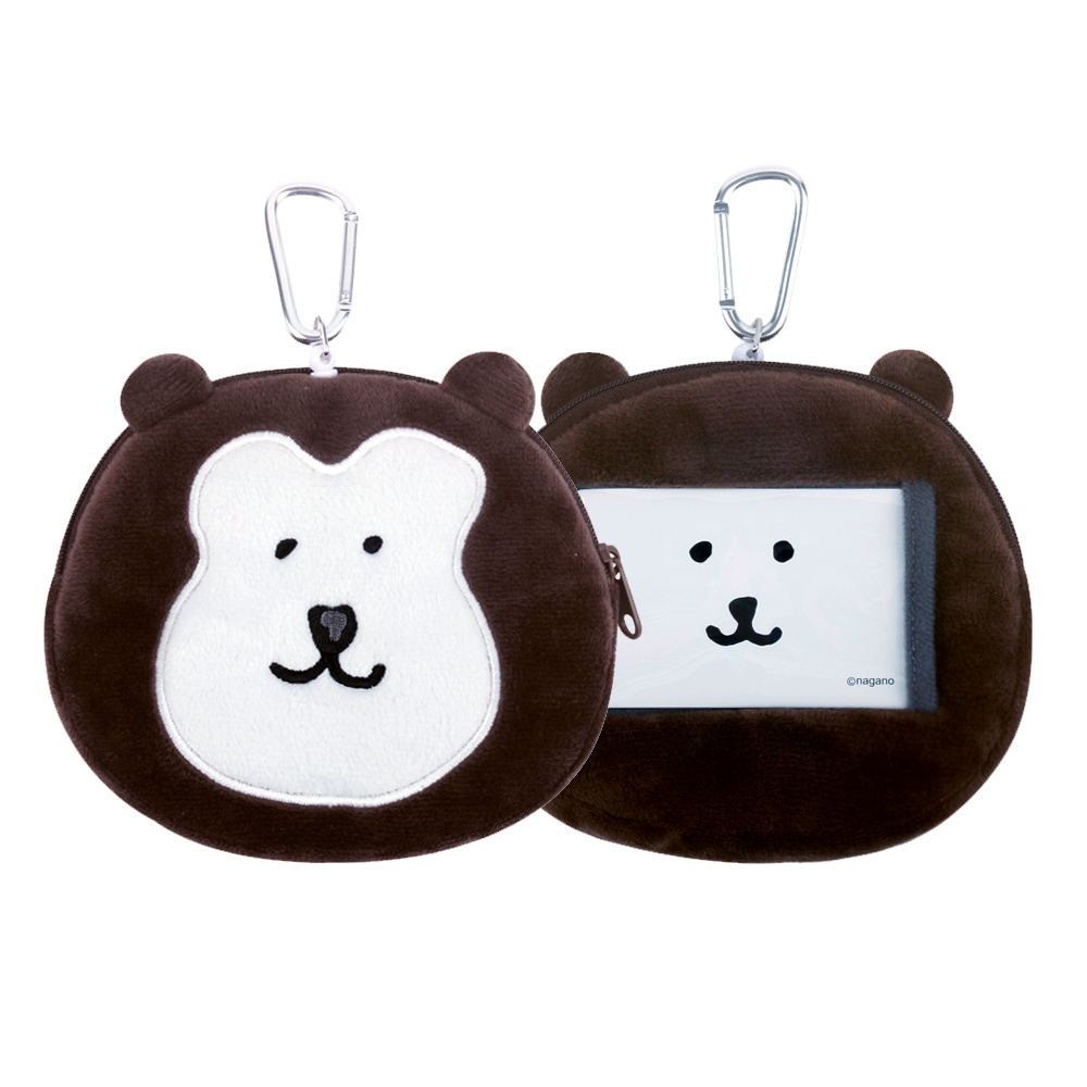 담곰이 말레이곰 얼굴 파우치 동전 지갑 나가노 캐릭터즈 굿즈 - 상품 이미지