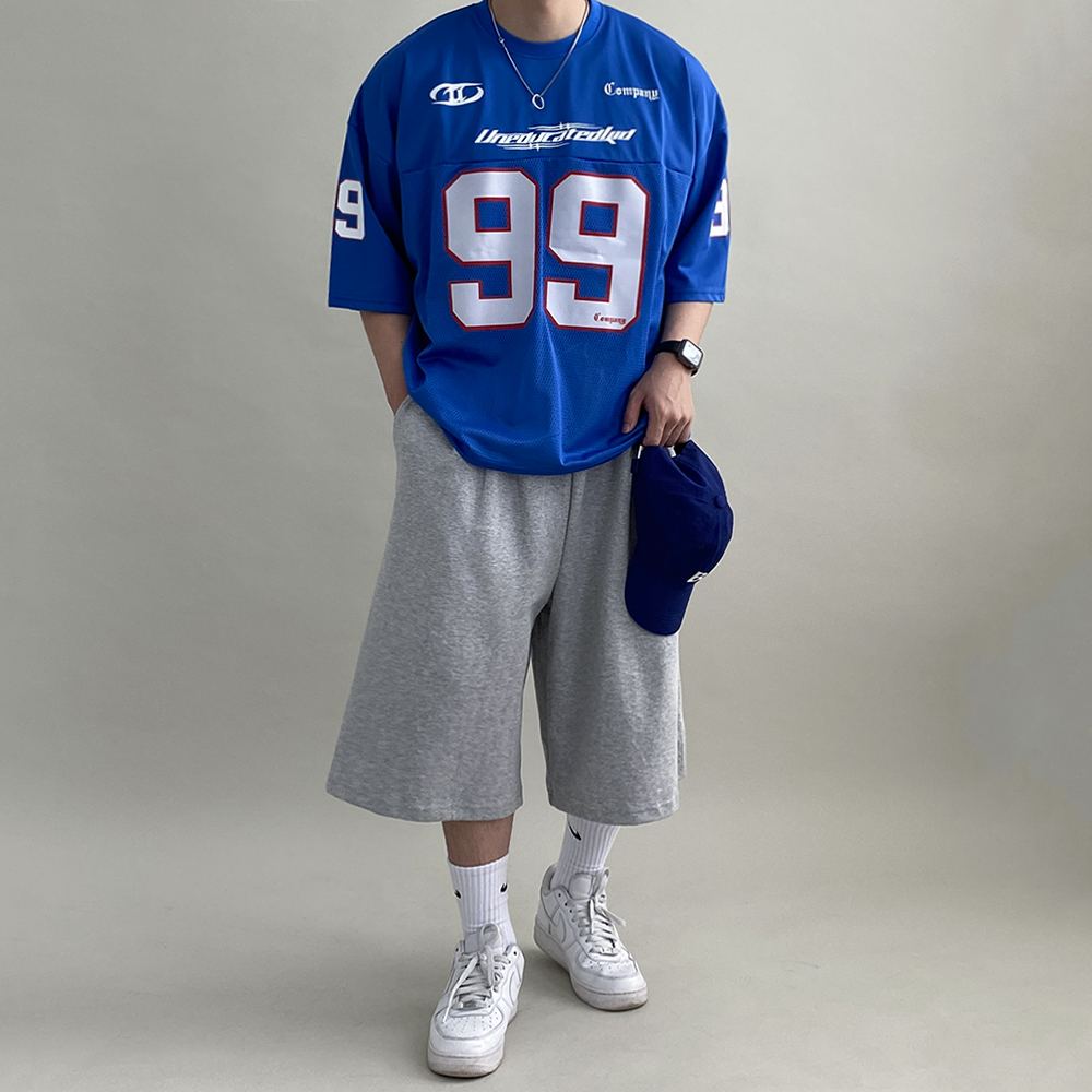 1+1 블록코어반팔 럭비져지 럭비티 짐웨어오버핏 헬창옷 이미지 8