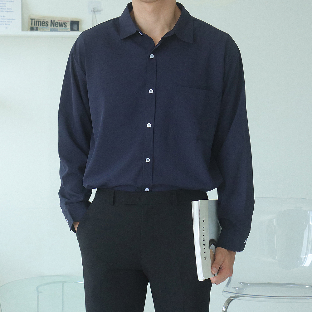 남자 셔츠 빅사이즈 링클프리 정장 남방 남자와이셔츠 - 상세 이미지 2