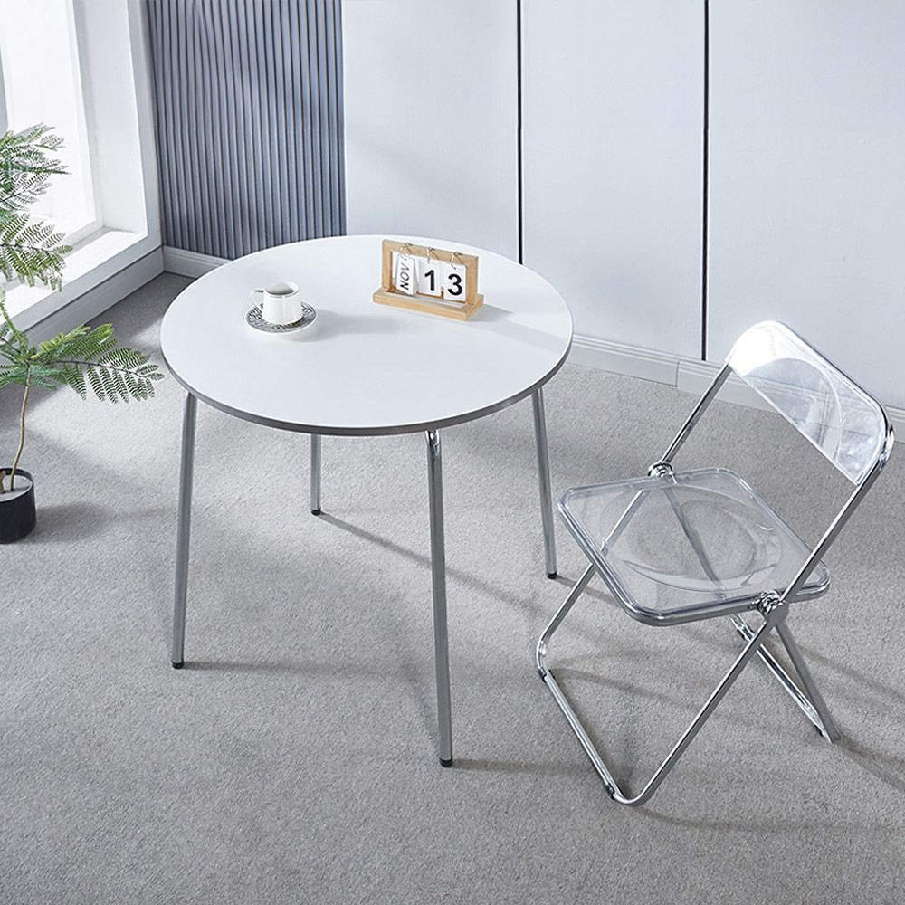 루루 크롬 스틸 원형 테이블 800 1000 카페 거실 탁자