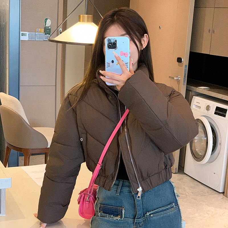 오리털 다운 패딩 숏패딩 다운 재킷 여성용 - 상세 이미지 4
