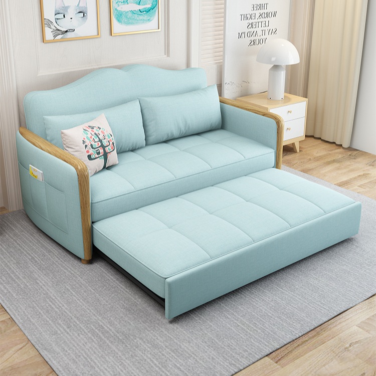 북유럽 스타일 쇼바 베드 더블 접이식 수납 침대 이중 거실 침실