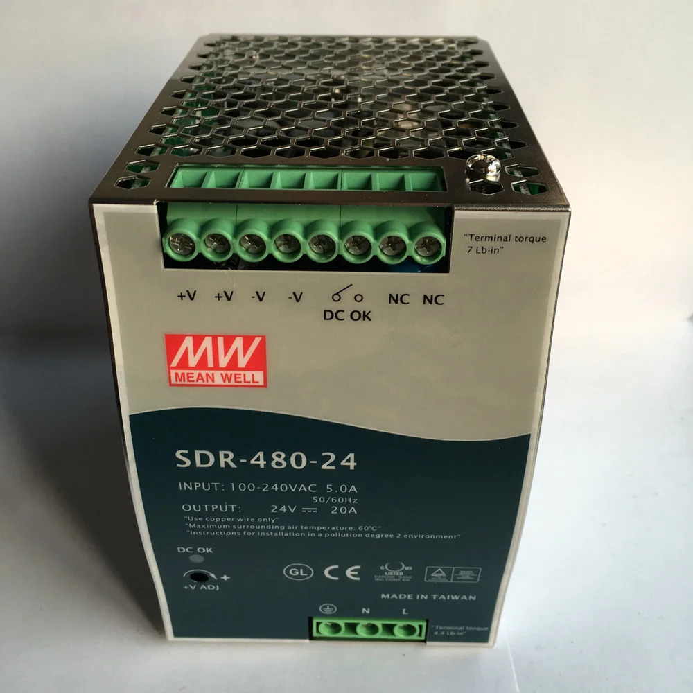MEAN WELL SDR-480 SDR-480-24 SDR-480-48 480W Guida DIN 산업PFC