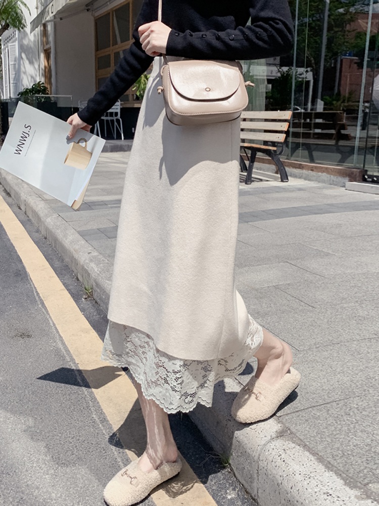 김지원 스커트 치마 공항패션 레이스 H라인 의상 옷 패션 - 상세 이미지 2