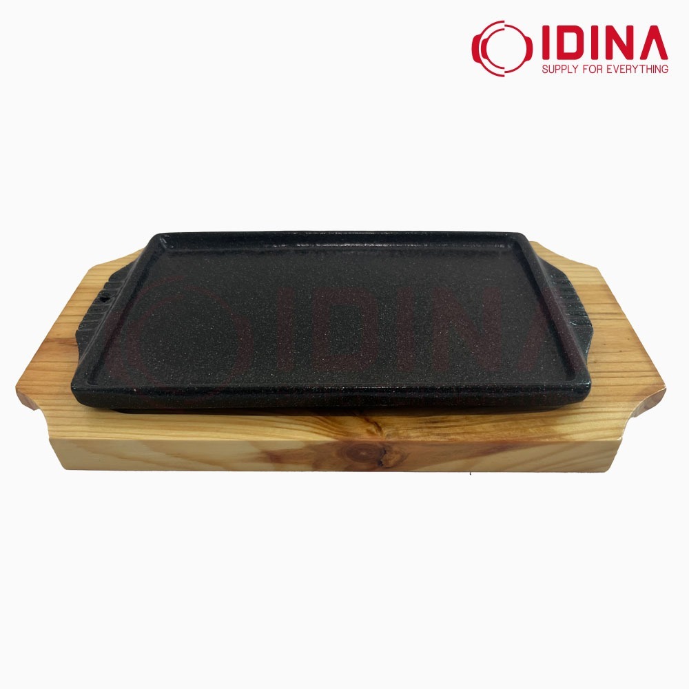 맥반석 코팅 무쇠 주물팬 직사각 구이팬 콘치즈판 스테이크팬 1호