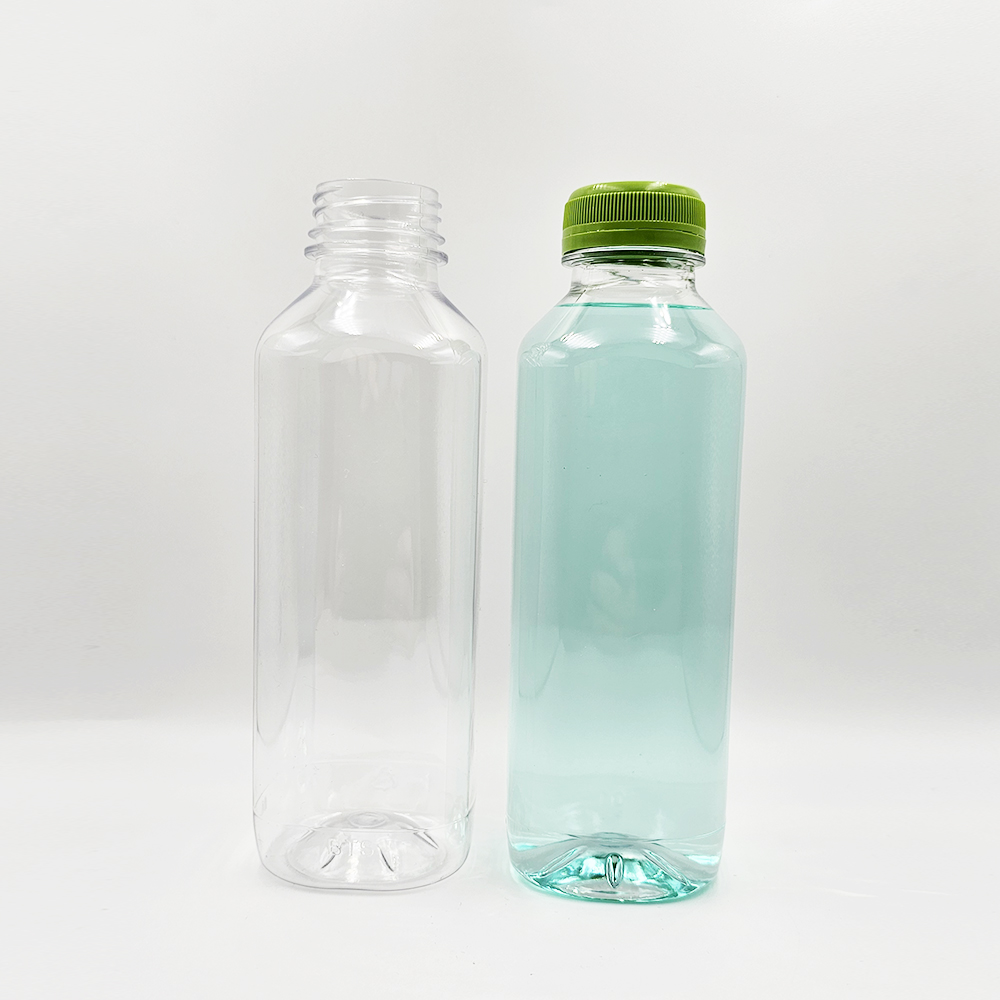 (120개) 사각 페트병 600ml 주스병 식혜 콩물병 소분용기 깨끗한 투명 공병 - 메인 이미지