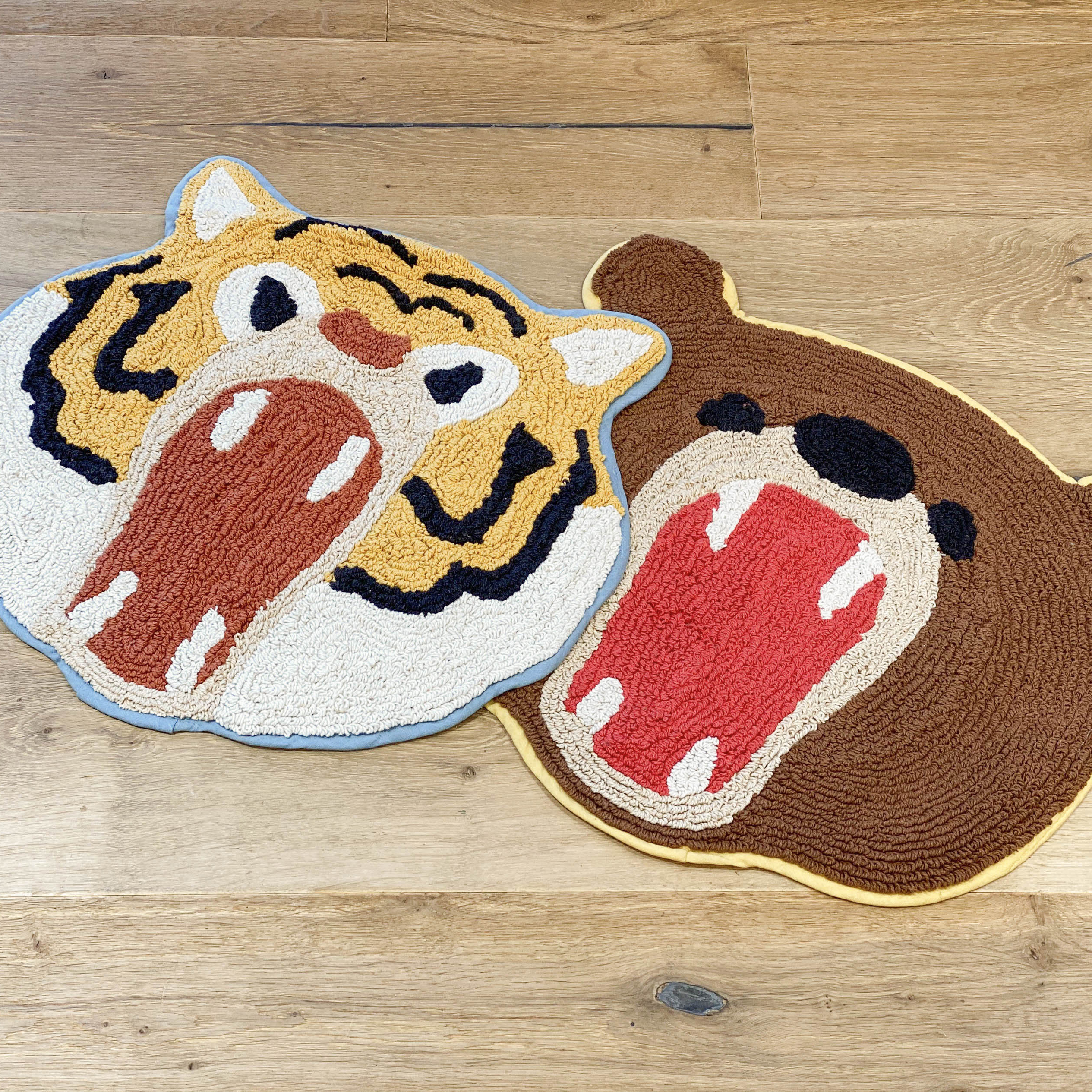 어흥 곰 마스크 순면 욕실 발매트