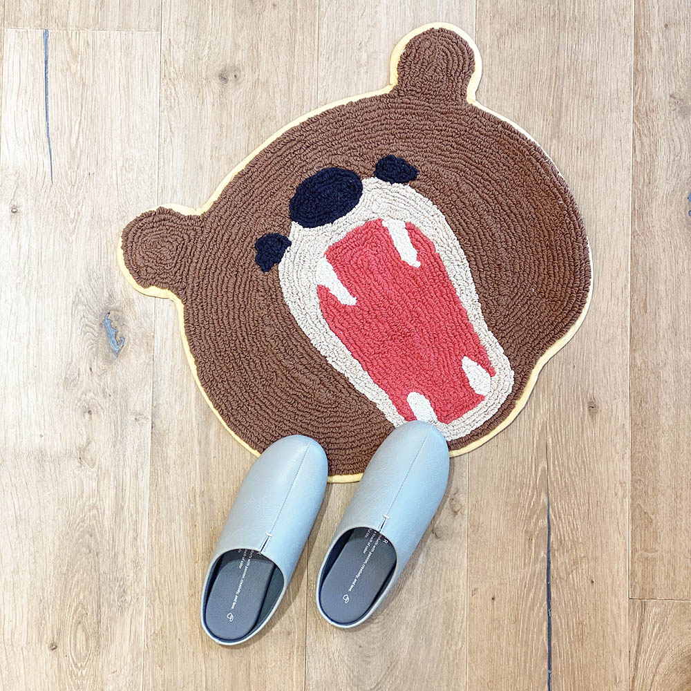어흥 곰 마스크 순면 욕실 발매트
