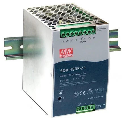 MEAN WELL SDR-480 SDR-480-24 SDR-480-48 480W Guida DIN 산업PFC