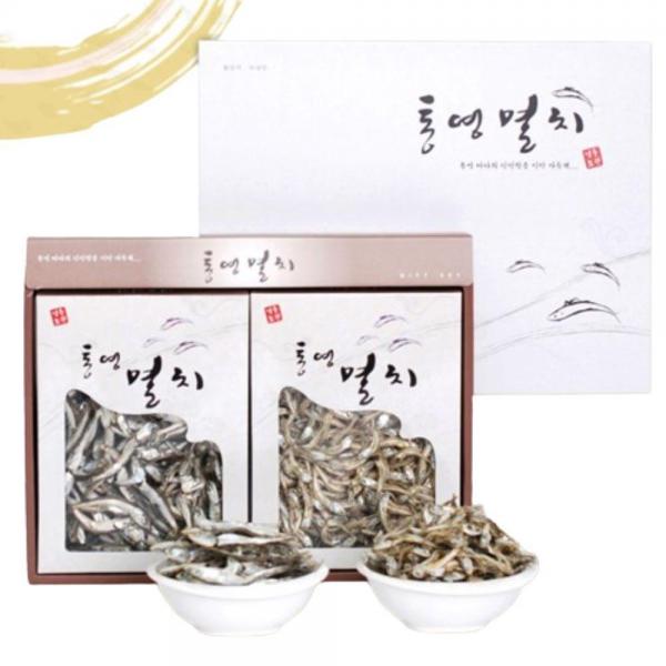 통영 멸치 2종 세트 추석 설날 선물 국산 건어물 700g : 안주인의 행복