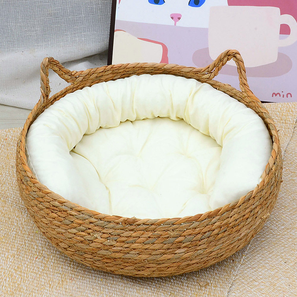 고양이바구니 고양이 방석 침대 라탄바구니 - 상세 이미지 4