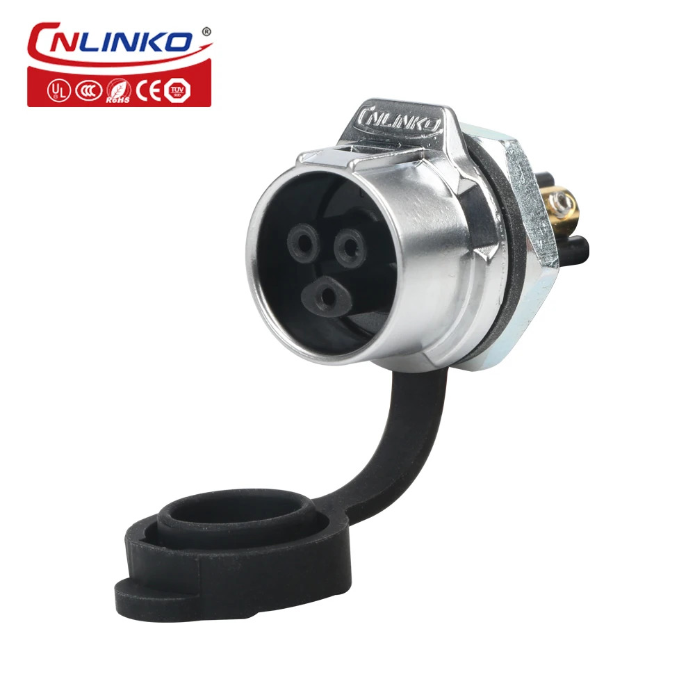 CNLINKO 고속 나사 잠금 항공 커넥터 LED 조명 LP12 12mm 3 핀 : 대국상사