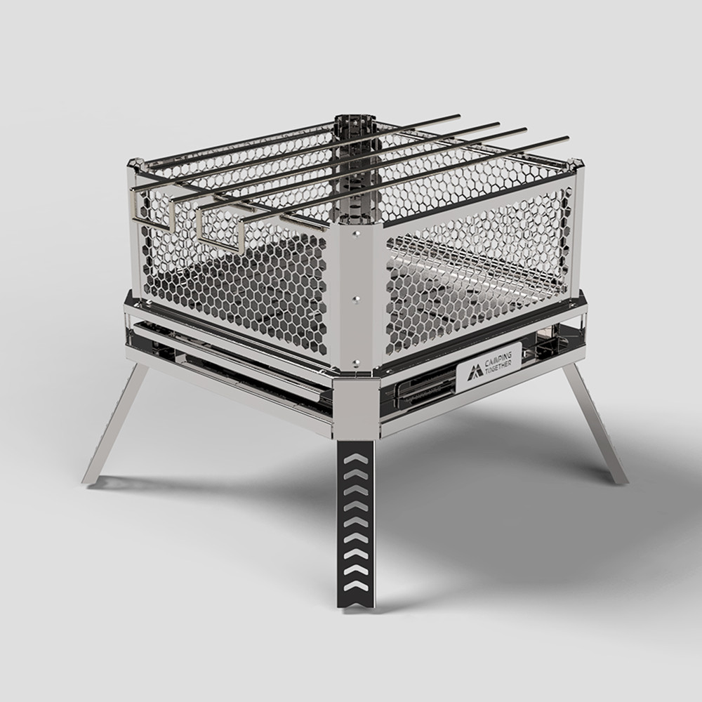 캠핑투게더 카시오페아 (L) 모닥불 캠핑 화로대 불멍 바비큐그릴 접이식 다용도 멀티 화로