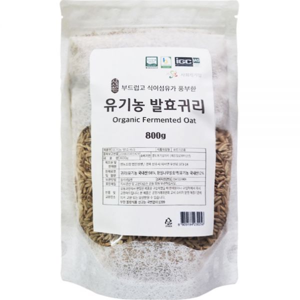 상생촌 유기농 국내산 발효귀리 800g × 1개 : 당켓