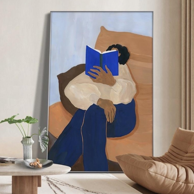 책읽는여자 한나피터슨 그림 인테리어 액자 명화 작가 침실 카페 모던 힙한 디자인 3종류 - 상품 이미지