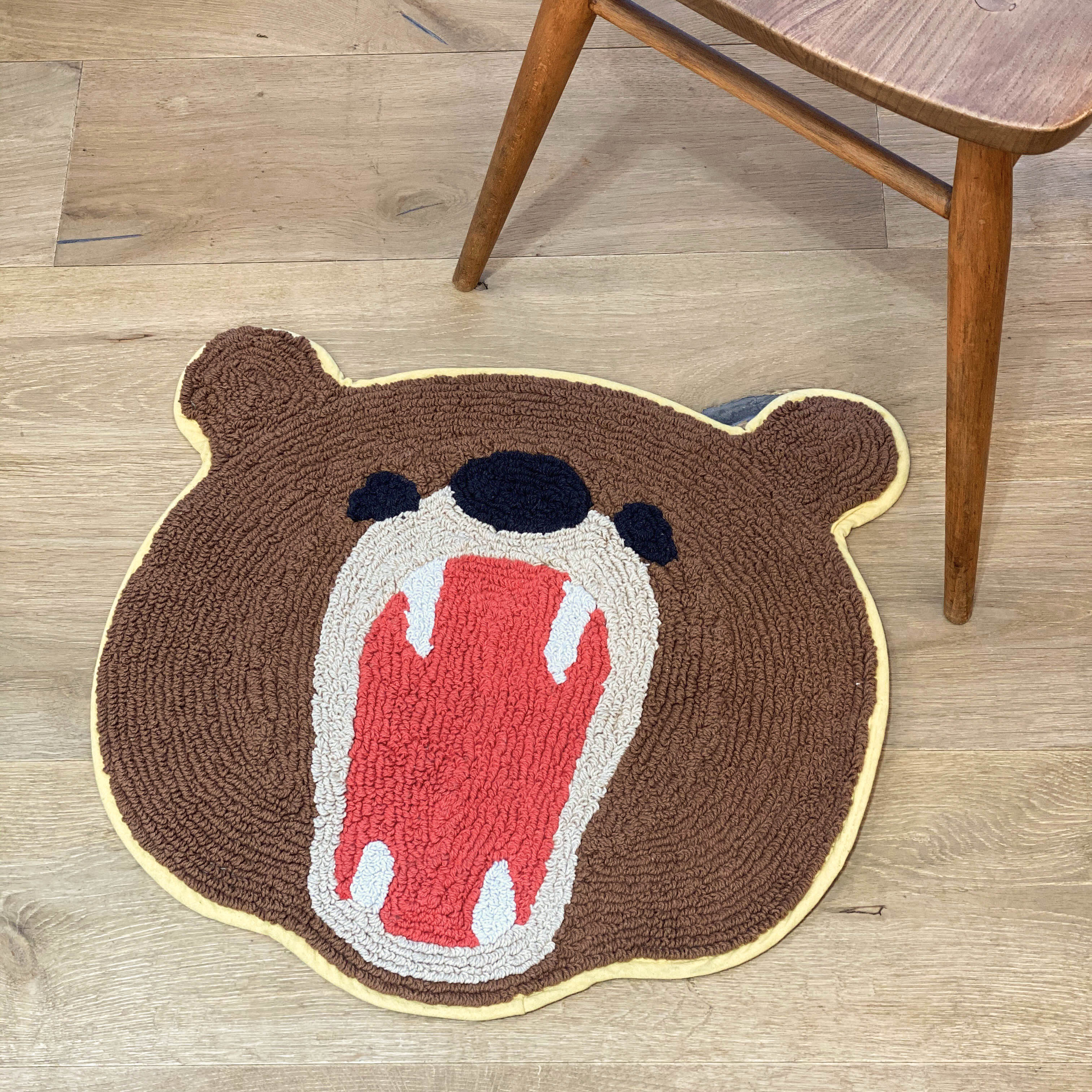 어흥 곰 마스크 순면 욕실 발매트