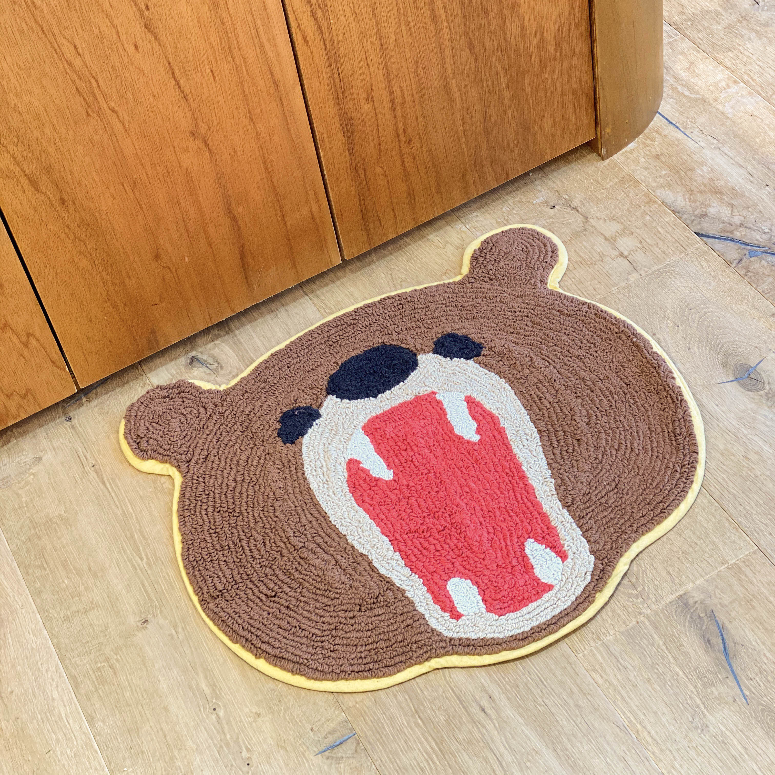 어흥 곰 마스크 순면 욕실 발매트