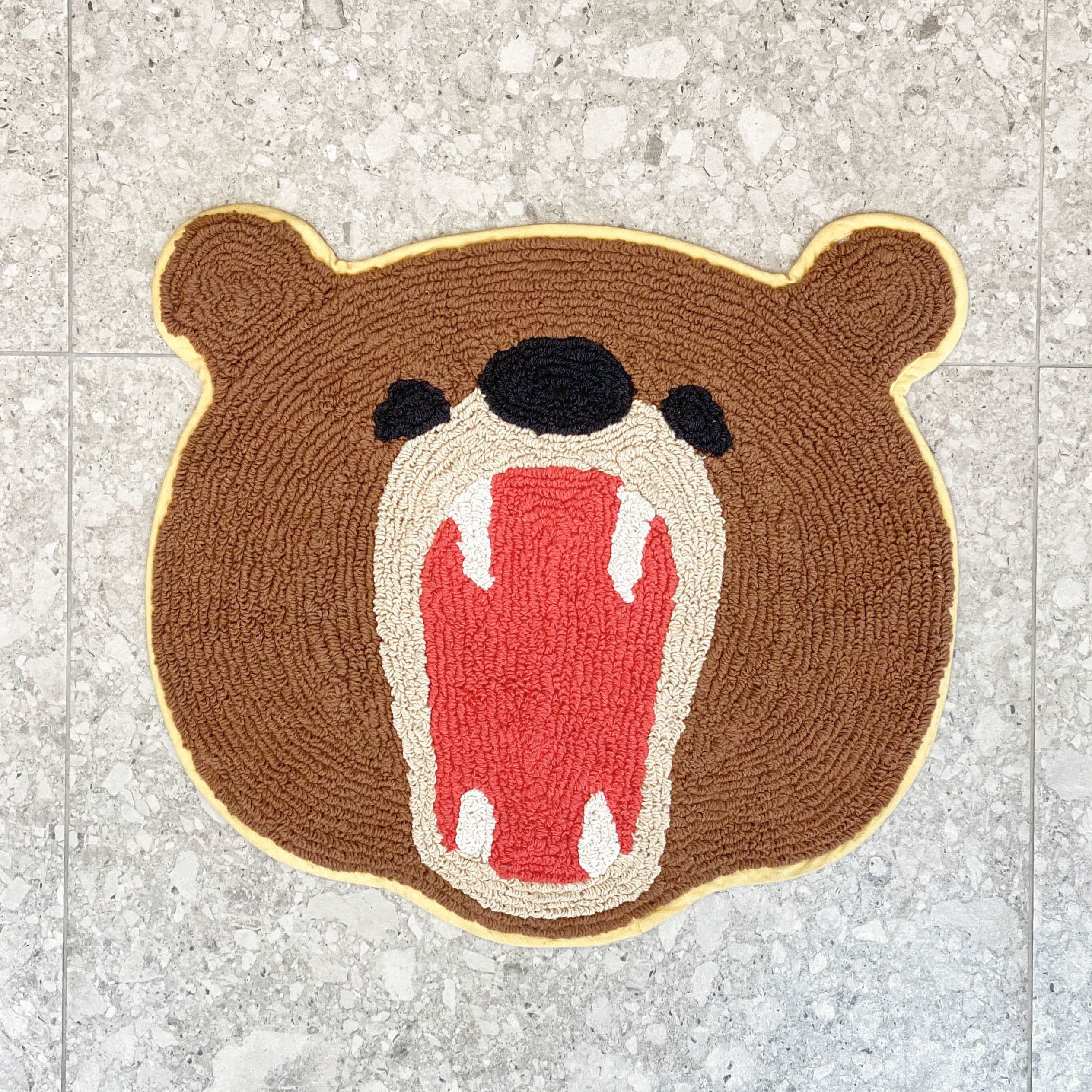 어흥 곰 마스크 순면 욕실 발매트