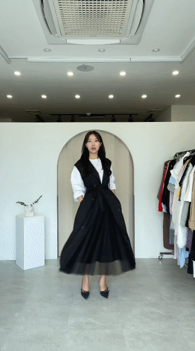 3color 재즈 노카라 루즈핏 여성 가을 트렌치코트 베스트 상세 이미지 36