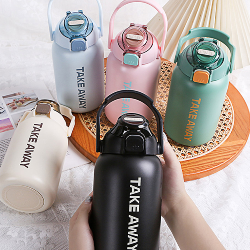 850ml 텀블러 보냉 물병 스텐 사무실 직장인 대용량 운동 스포츠 헬스장 휴대용 손잡이 - 상품 이미지
