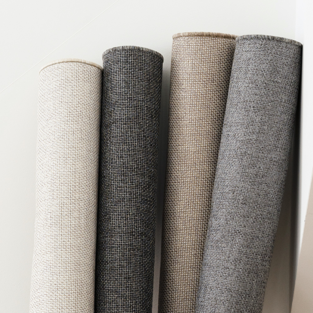 인룸 해비 라탄룩 자카드 오버록 거실 러그 카페트 베이지, 200x300cm