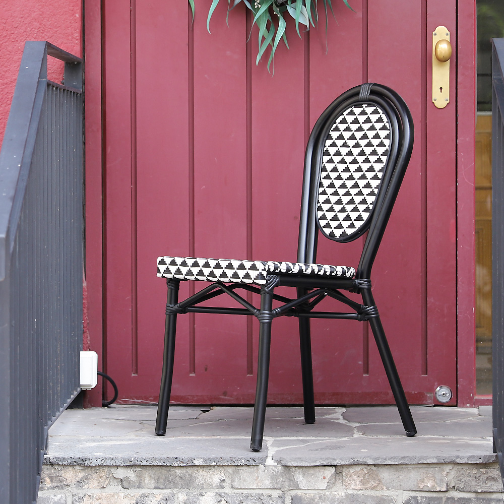 루시아 체어 야외용 라탄 체어 알루미늄 카페 레스토랑 식당 의자