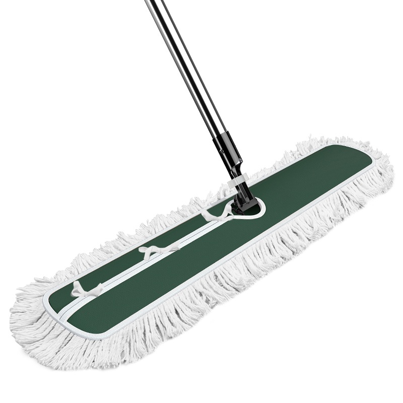 바닥걸레 집 청소용 산업용 바닥청소 체육관 업소용 밀대 스테인레스 50cm 줄걸레 + 천 1장 - 상품 이미지